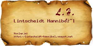 Lintscheidt Hannibál névjegykártya